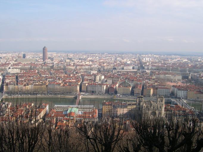  vue sur la presqu'île depuis la colline de Fourvière